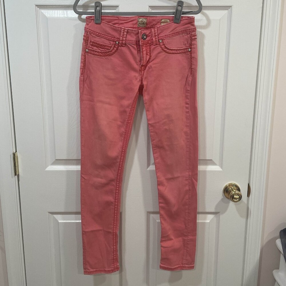 🌸 Studio 5 Women's Skinny Jeans – Salmon Pink – Size 29x31 🌸
